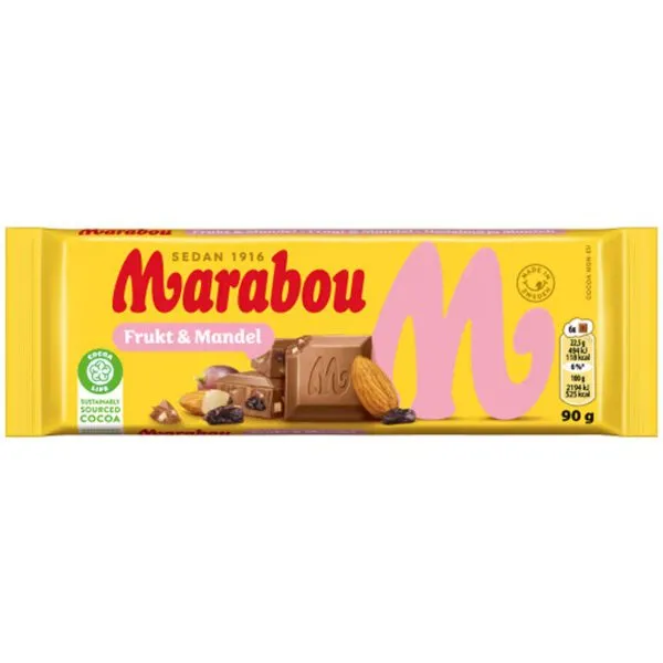 Marabou Frukt & Mandel (90g)