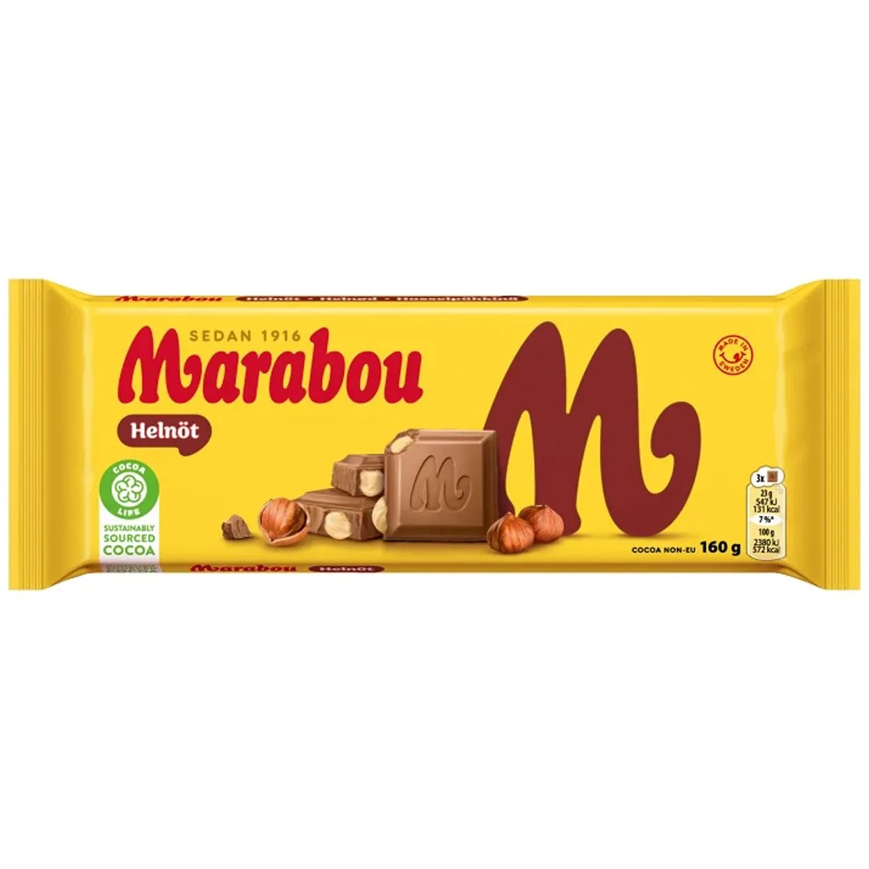 7622202386666MAR-1 Marabou Helnöt (160g)