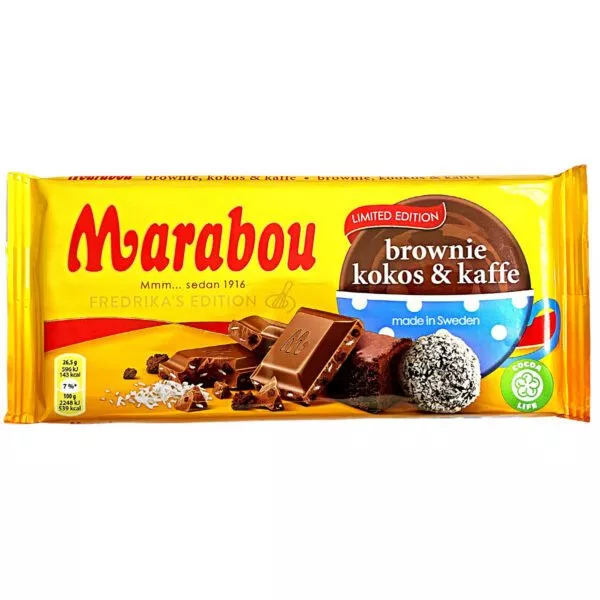 Marabou brownie, kokos & kaffee *NEU* (185g)