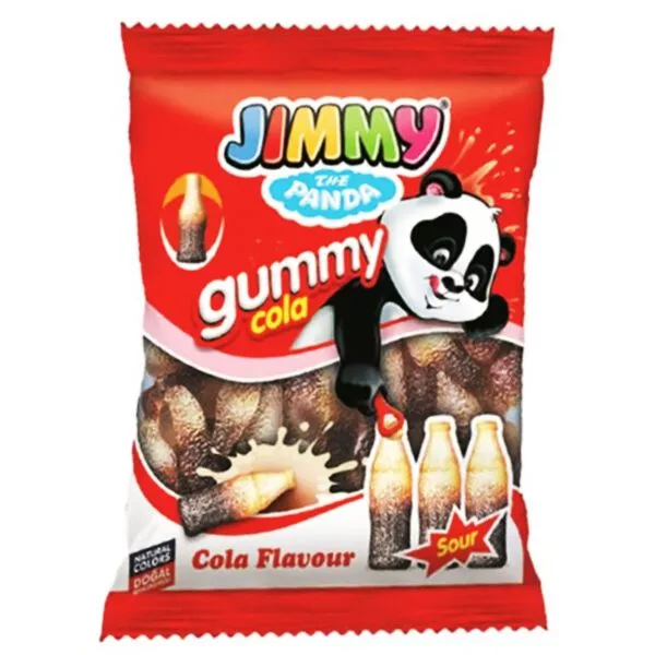 Jimmy The Panda Gummy Cola – saure Cola-Flaschen (80g)
