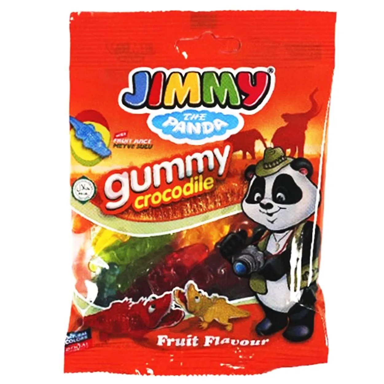 8690997032942TIV-1 Jimmy The Panda Gummy Crocodile – Fruchtgummi-Krokodile mit Fruchtsaft (80g)