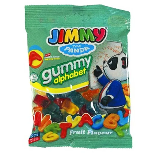 Jimmy The Panda Gummy Alphabet – Fruchtgummi in Buchstabenform (80g)