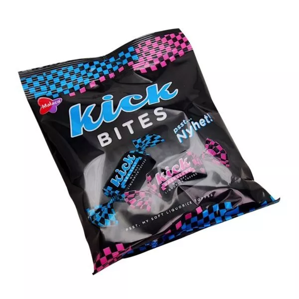 Malaco Kick Bites Himbeere & Meersalz (120g)