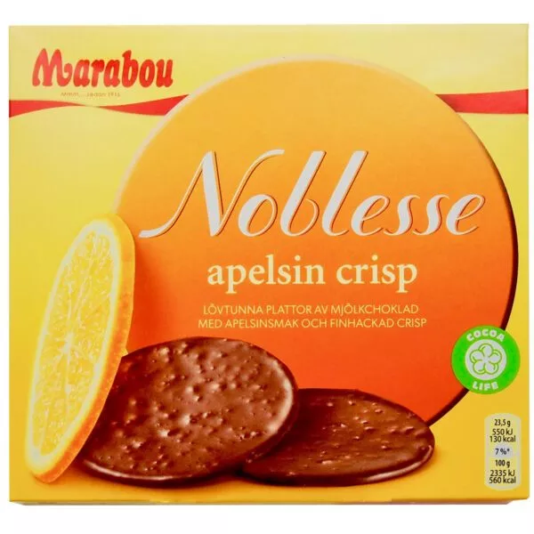 Marabou Noblesse apelsin crisp (150g)