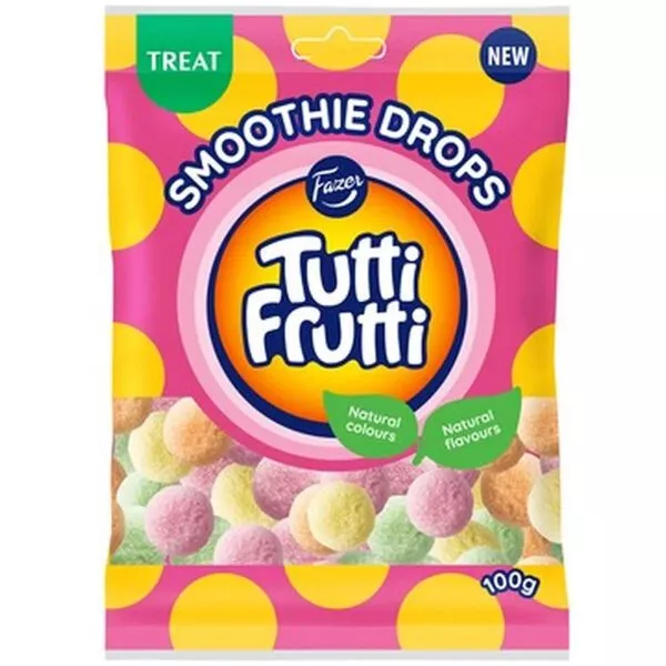 Fazer Tutti Frutti Smoothie Drops – Schaumige Smoothie-Drops (100g)