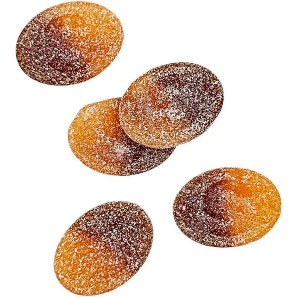 CANDY PEOPLE S-MÄRKE SOUR PEACH / COLA – SAURE FRUCHTGUMMIS MIT PFIRSICH- UND COLA-GESCHMACK (300g)