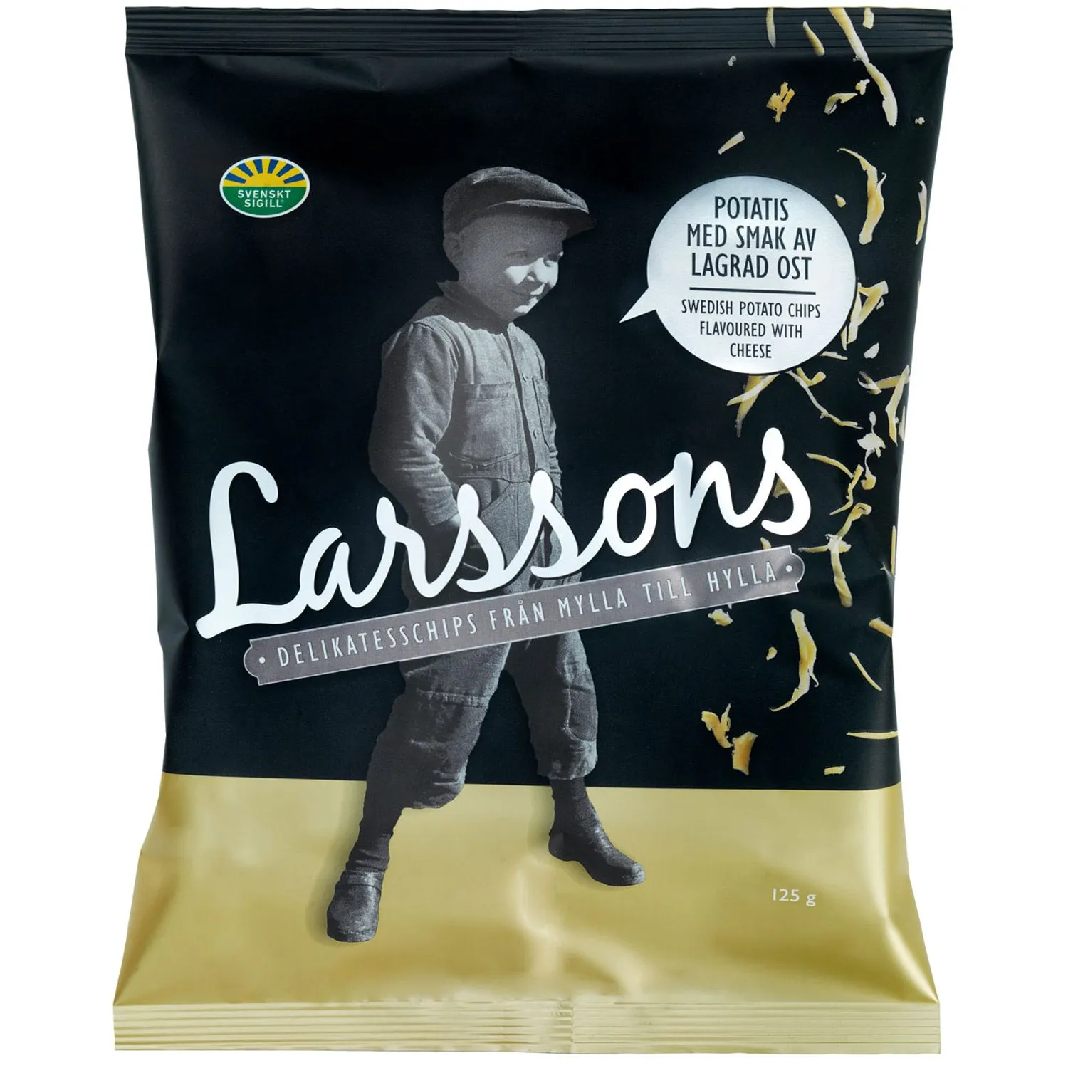 7350134660094LAR-1 Larssons Potatischips – mit Geschmack von gereiftem Käse (125g)