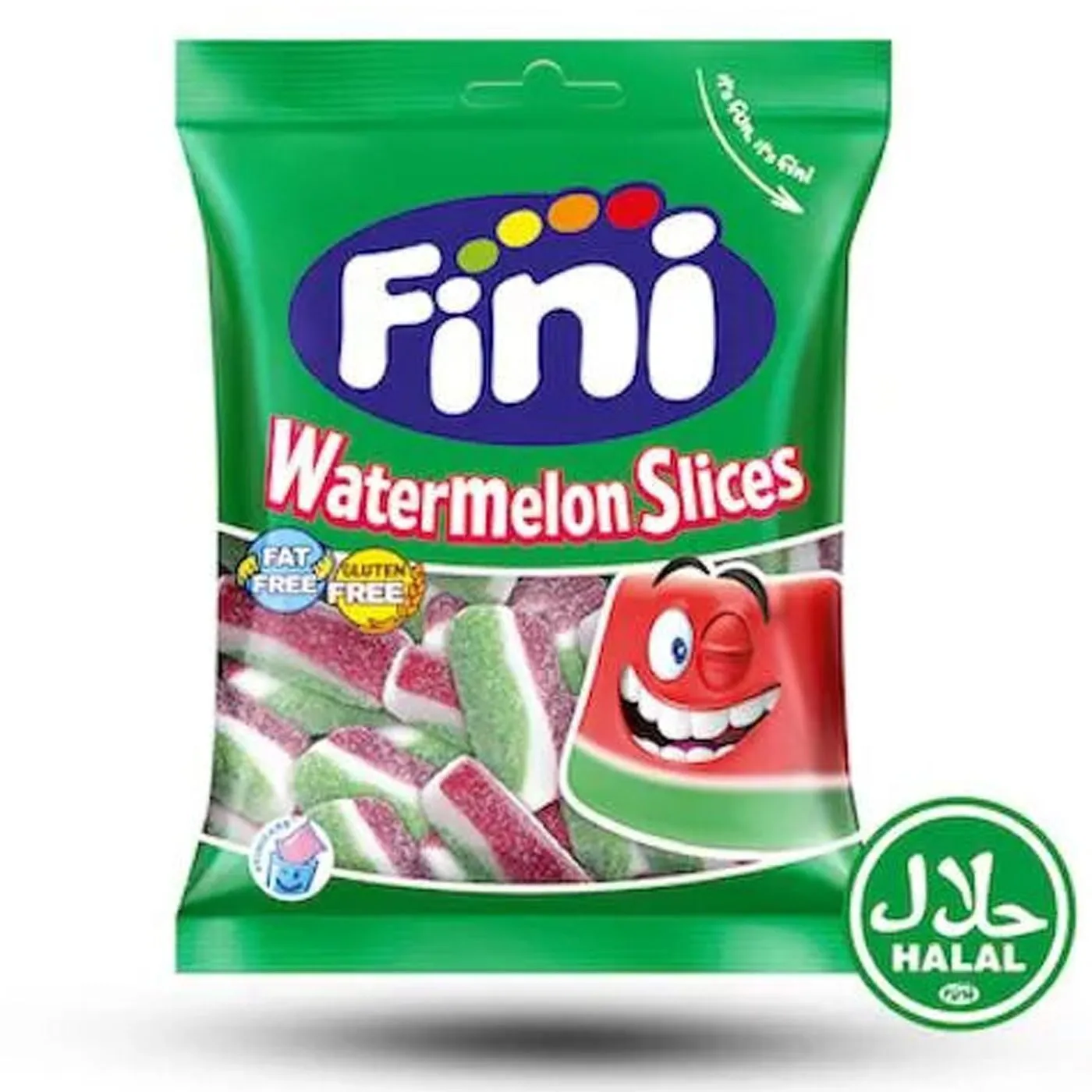 8410525178085FIN-1 Fini Watermelon Slices – Süß-saure Melonenscheiben (75g)
