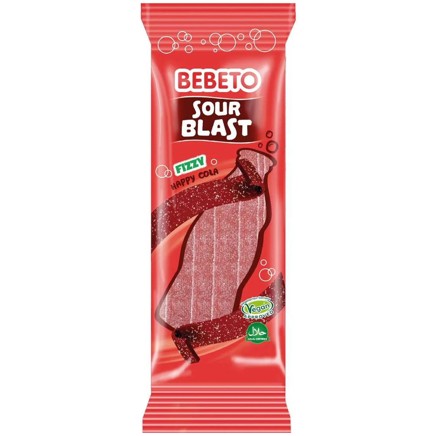 8690146125297KER-1 Bebeto Sour Blast – Fruchtschnüre mit Cola-Geschmack (180g)