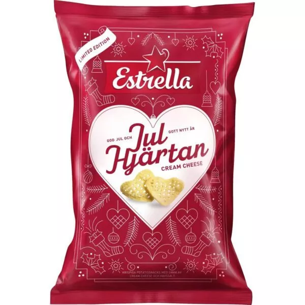 Estrella Julhjärtan Cream Cheese – Weihnachtsherzen mit Cream-Cheese-Geschmack (85g)