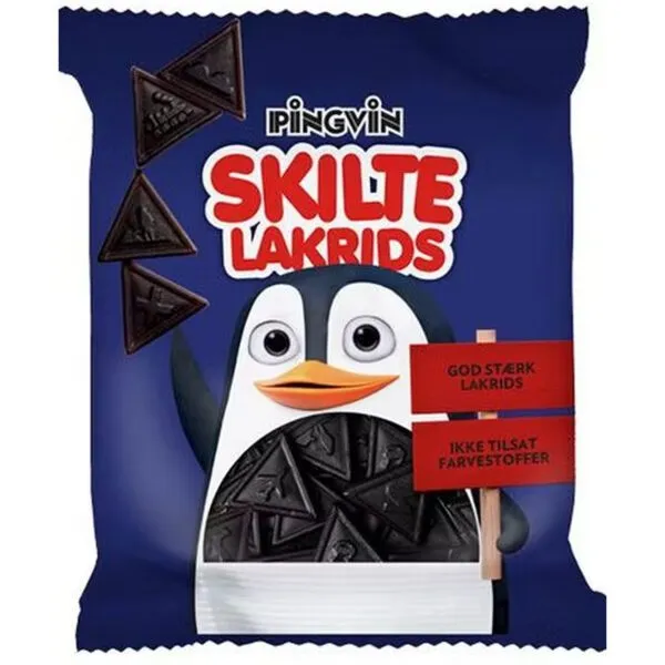 Pingvin Skilte Lakrids – starke salzige Lakritzschilder (110g)