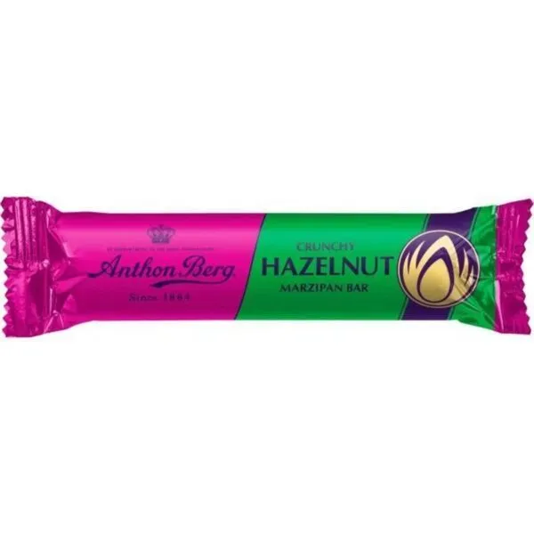 Anthon Berg Crunchy Hazelnut - Marzipanriegel mit Vollmilchschokolade und Haselnüssen (33g)