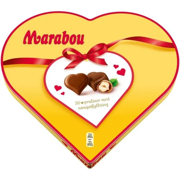 Marabou Herz - Pralinen mit Nougatfüllung (165g)
