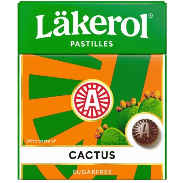 Läkerol Cactus - Zuckerfreie Pastillen mit Kaktus- und Lakritzgeschmack (25g)